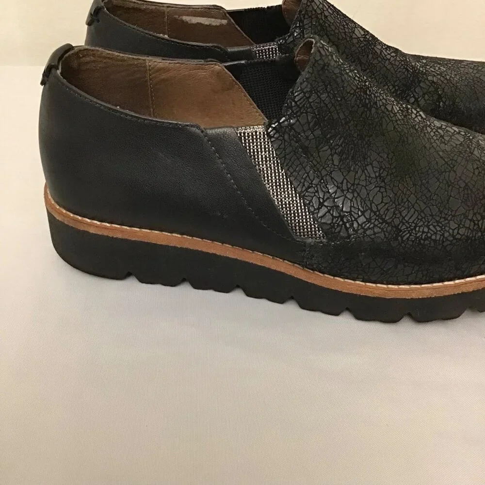 SoftWaves 6-6.5 (37) Women’s Comfort Slip On Leather Shoes Black Portugal